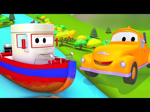 Tom der Abschleppwagen und Das Boot | Autos und Lastwagen Bau-Cartoon-Serie für Kinder