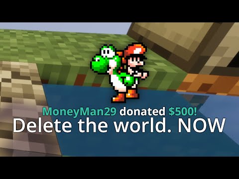 Streamer loses Minecraft world after Twitch Donation...