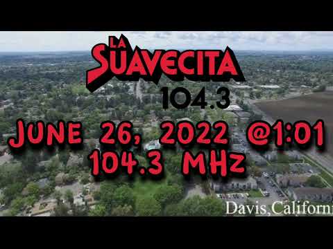 KXSE La Suavecita 104.3 Legal ID (Davis, CA)