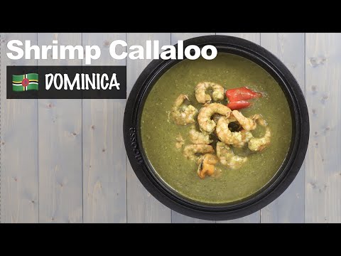 How to make Shrimp Callaloo | Dominica | 2-min Recipe Video