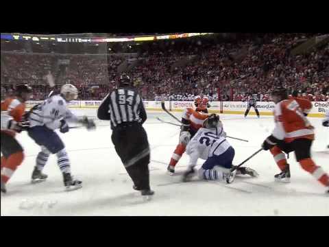 Leafs @ Flyers - Highlights "No I In Team" - 111024