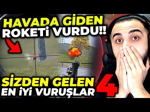 YOK ARTIK!! HAVADA GİDEN ROKETİ VURDU!! 😮 EN İYİ VURUŞLAR #4 | PUBG MOBILE