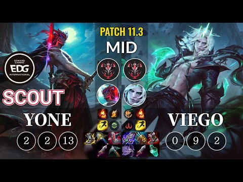 EDG Scout Yone vs Viego Mid - KR Patch 11.3