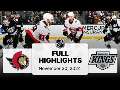 NHL Highlights | Senators vs. Kings - November 30, 2024