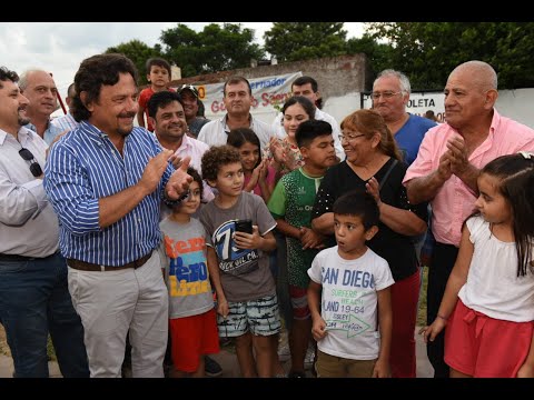 Sáenz inauguró obras de infraestructura e iluminación en Joaquín V. González