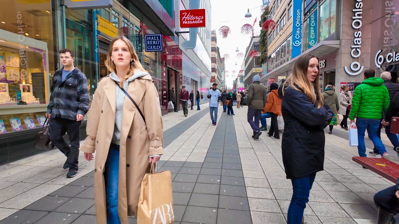 Immersive street-level walking tour through Stockholm, Sweden, showcasing authentic urban landscapes, local architecture, and the vibrant atmosphere of the city's neighborhoods