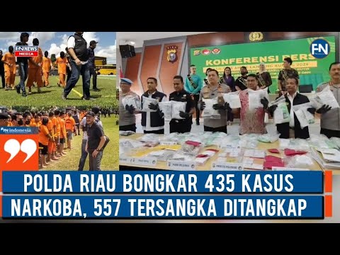Polda Riau Bongkar 435 Kasus Narkoba, 557 Tersangka Ditangkap