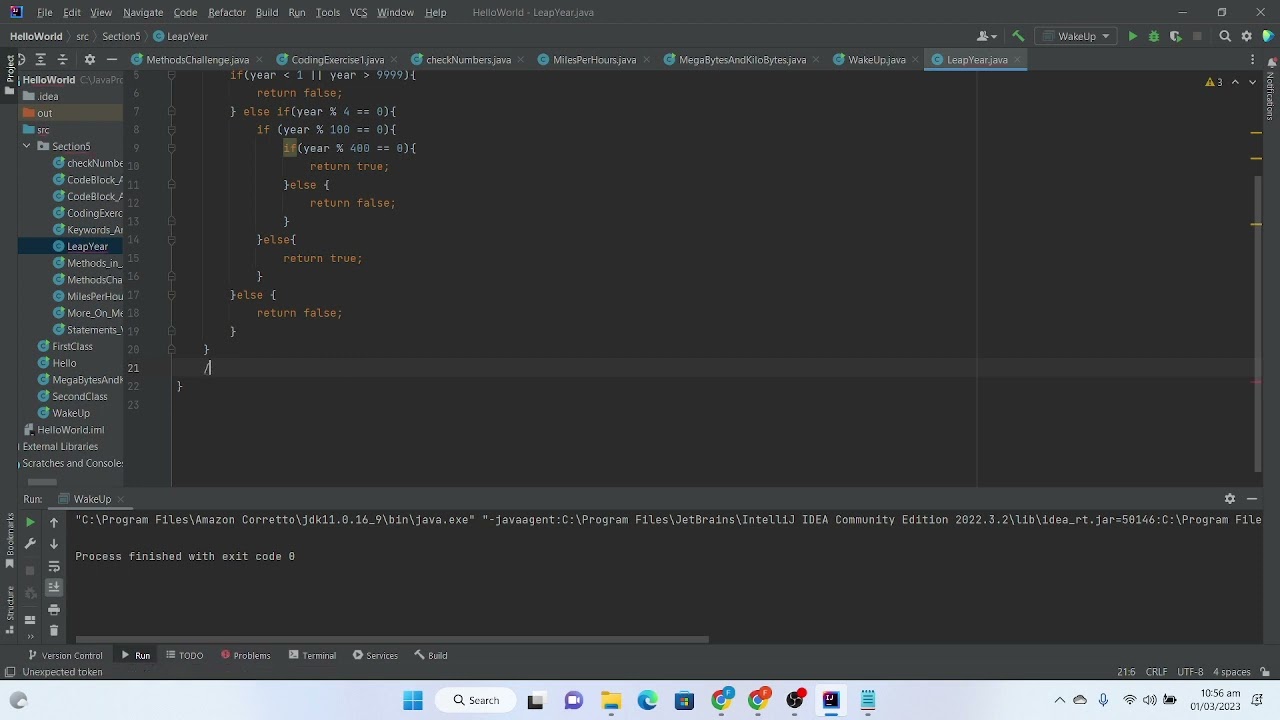 Leap Year Calculator || Methods In Java Exercise 5