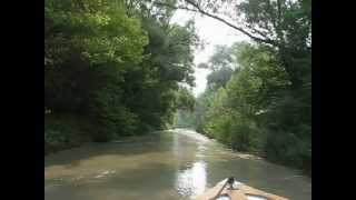 preview picture of video 'Danube tributary, Helena-dam towards, Hungary, Dunakiliti, Szigetköz'