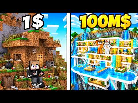 AKU UPGRADE RUMAH GUNUNG MISKIN JADI ISTANA SULTAN DI MINECRAFT!!