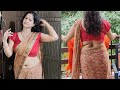 ️saree Vlog Desi Indian Housewife Mom House Cleaning Vlog Navel Show Vlogger Hot Housewife