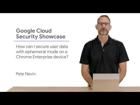 How can I secure user data with ephemeral mode on a Chrome Enterprise device?