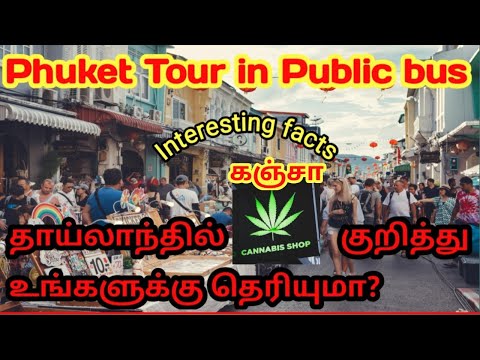 Viagem pela cidade de Phuket em ônibus | Informações interessantes | Viagem à Tailândia | Tamilvlog