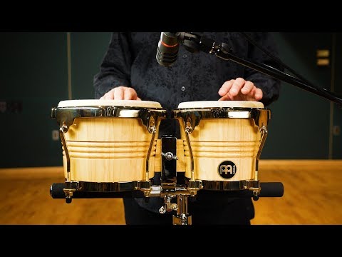 WB200 Wood Bongos - Natural w/Gold Tone Hardware - WB200NT-G