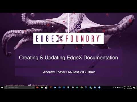 Creating and Updating EdgeX Documentation (Session 11)