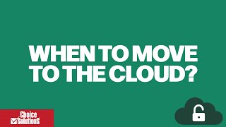 Key Considerations for Cloud Transition Timing