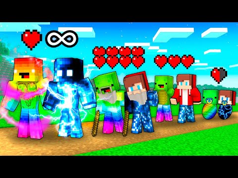 JJ and Mikey : STORM vs RAINBOW Elemental Life Cycle Evolution in Minecraft - Maizen