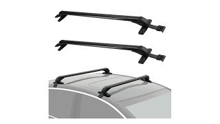 How to Install 43.3&quot; Universal Car Top Roof Rack Cross Bar