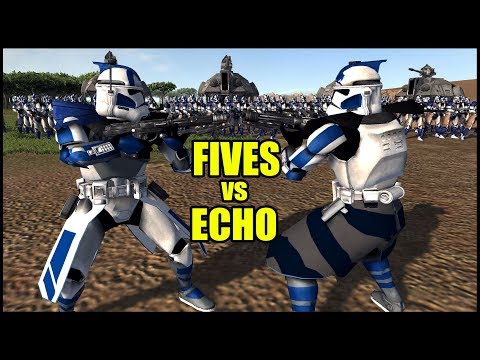 Fives and Echo Battle Against Each other! - Men of War: Star Wars Mod Tournament Game 8