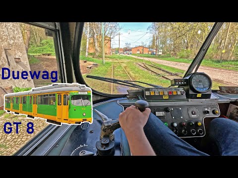 Ich fahre eine 55 Jahre alte Straßenbahn | DÜWAG GT 8 | Führerstandsmitfahrt im Straßenbahnmuseum