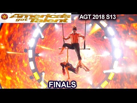 Duo Transcend Trapeze Act  SEE HER DROP HIM!! HOT & EXCITING | America's Got Talent 2018 Finale AGT