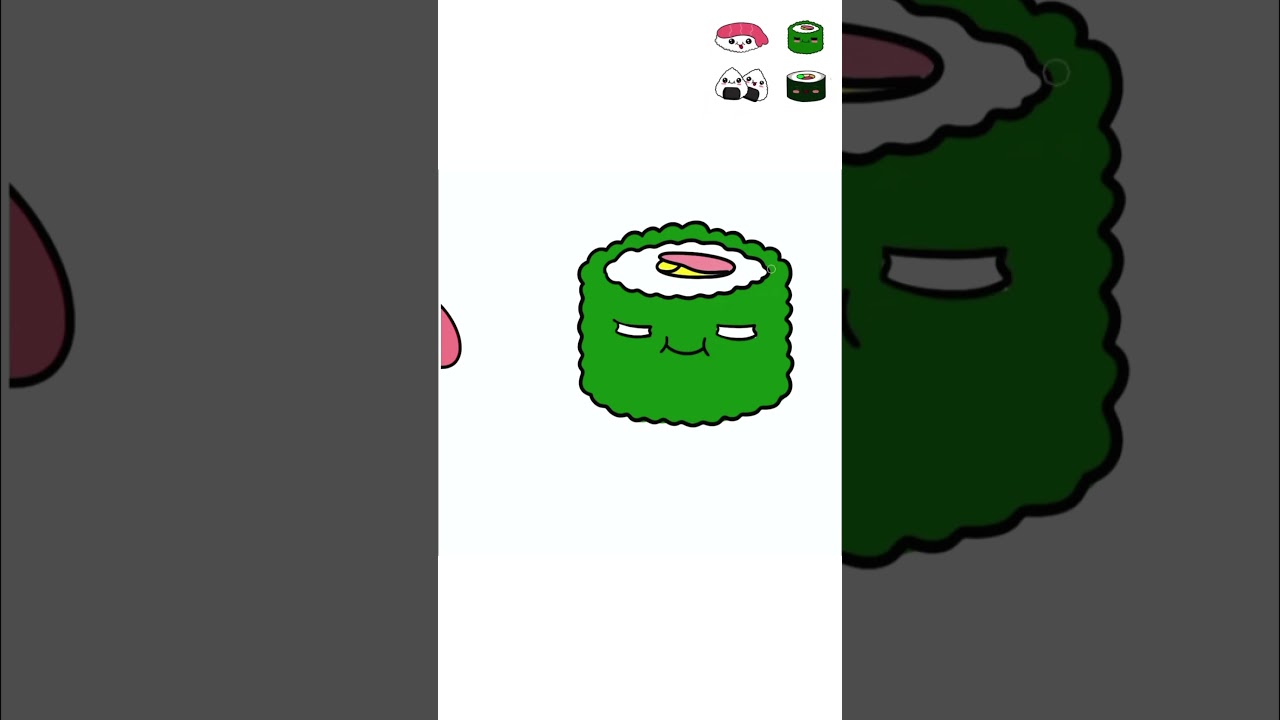 Drawing Sushi 🍣 in Procreate Digital Art #shorts