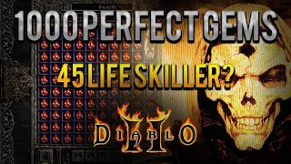 Diablo 2 - 1000 Perfect Gems VS Baal Grand Charms - 45 life skiller?
