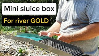 A small and very practical sluice box for washing river gold
