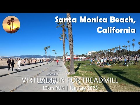 Virtual Run | Santa Monica Beach, California | Morning, January 2023