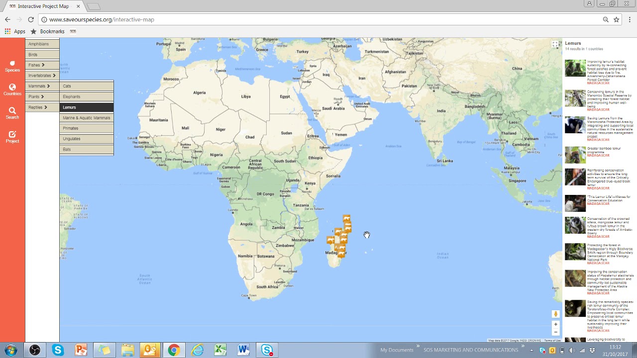 How to use the SOS Interactive Project Map