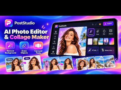 PostStudio: AI Photo & Collage video thumbnail