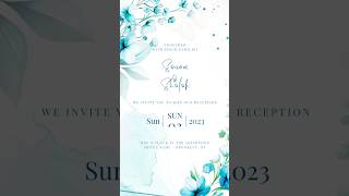 Digital Reception Card | Reception Invitation Video | WhatsApp Invite | #shortsviral #wedding #ecard