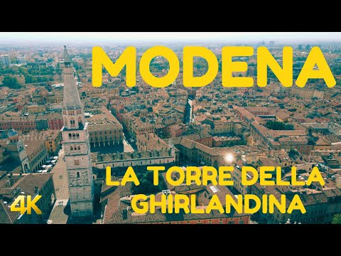 ITALIA BELLA * MODENA - LA TORRE DELLA GHIRLANDINA (Duomo, Piazza grande, torre civica) drone 4K
