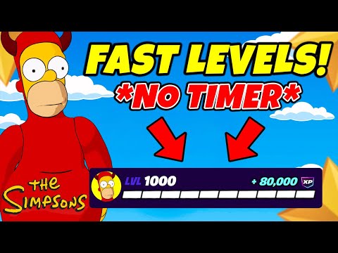 NO TIMER Fortnite XP MAP to LEVEL UP FAST in Chapter 6 Simpsons Mini Season 2 (Earn XP)
