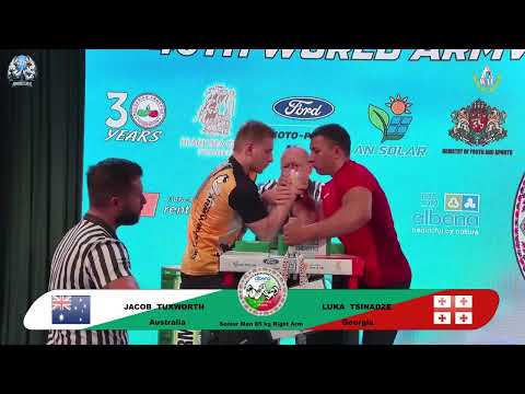 Tuxworth Jacob vs Tsinadze Luka | Up to 85 kg | XLVI WORLD ARMWRESTLING CHAMPIONSHIP | 2025