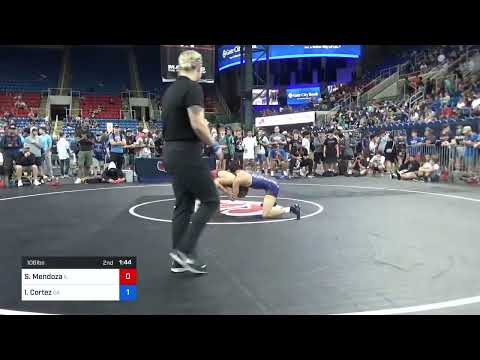 106 Lbs Semifinal - Seth Mendoza, Illinois Vs Isaiah Cortez, California 2ebd