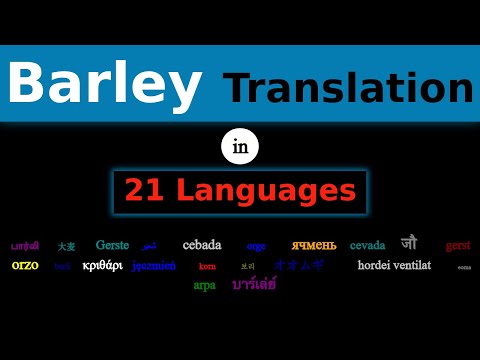 BARLEY Translation in 21 Languages