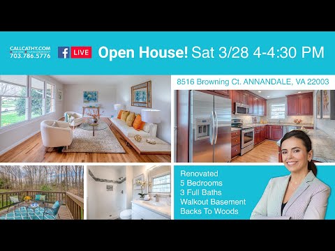 Facebook Live Open House! 8516 Browning Ct Annandale, VA 22003 - Annandale Real Estate Virtual Tour