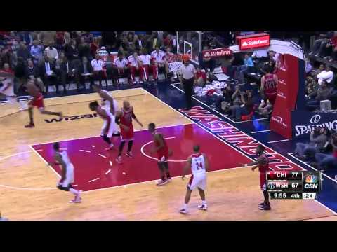 Nene HUge Dunk Bulls vs Wizards December 23, 2014 NBA Season 2014 15