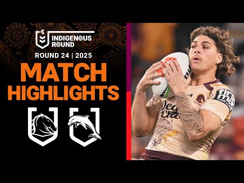 NRL Highlights | 2025 NRL Match Highlights | Broncos v Dolphins | Round 24