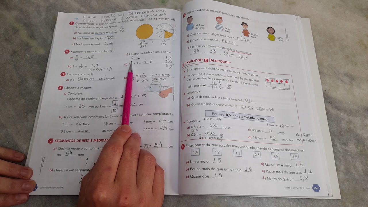 MATEMÁTICA - Correção dos decimais - 5º ano - 26 a 30 de Outubro