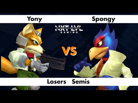 NXT LVL Gaming 15 - Losers Semis - Yony (Fox) vs Spongy (Falco) - SSBM Smash Melee