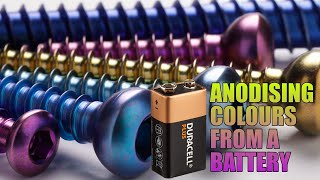 GENIUS: Anodising Colours on Metal with a 9v battery. (Titanium)