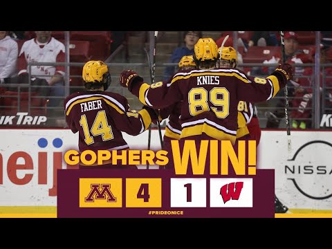 Highlights: #1 Minnesota Men's Hockey Skates By Badgers in Border Battle Win
