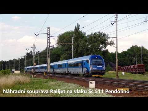 Náhradní souprava Railjet na vlaku Sc 511 Pendolino