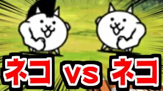 【検証】ネコvsネコ！自分自身と戦わせたらどっちが勝つの？【ふたりで！にゃんこ大戦争】