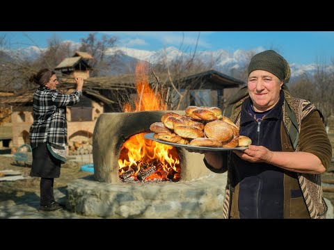 Building Mud Oven & Cooking Giant Pumpkin Pilaf 🎃