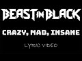 Beast In Black Crazy Mad Insane 2017 Lyric Video
