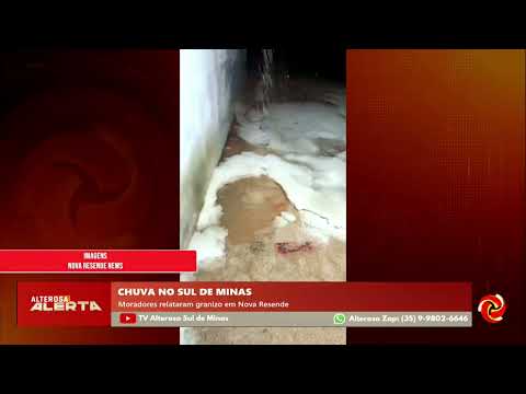 Moradores registram granizo em Nova Resende
