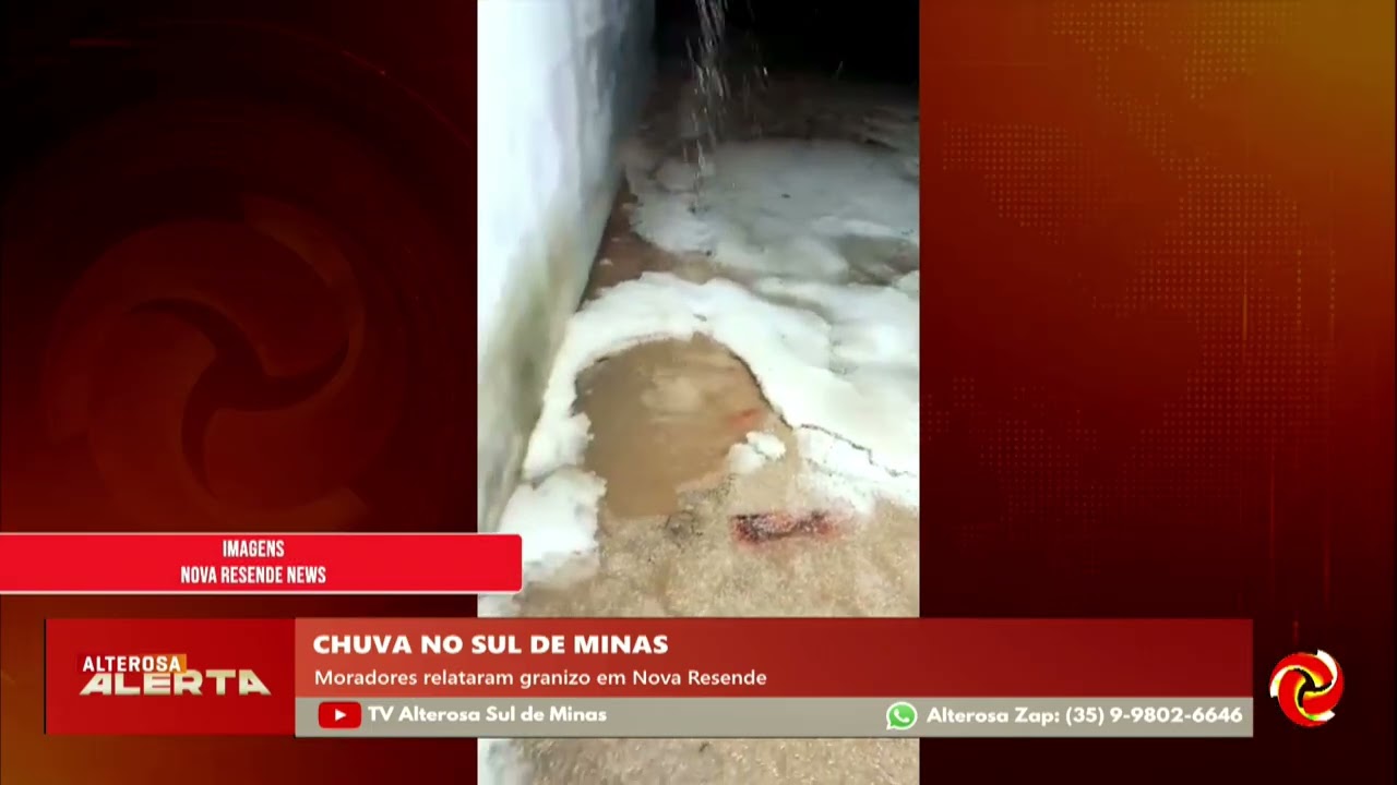 Moradores registram granizo em Nova Resende